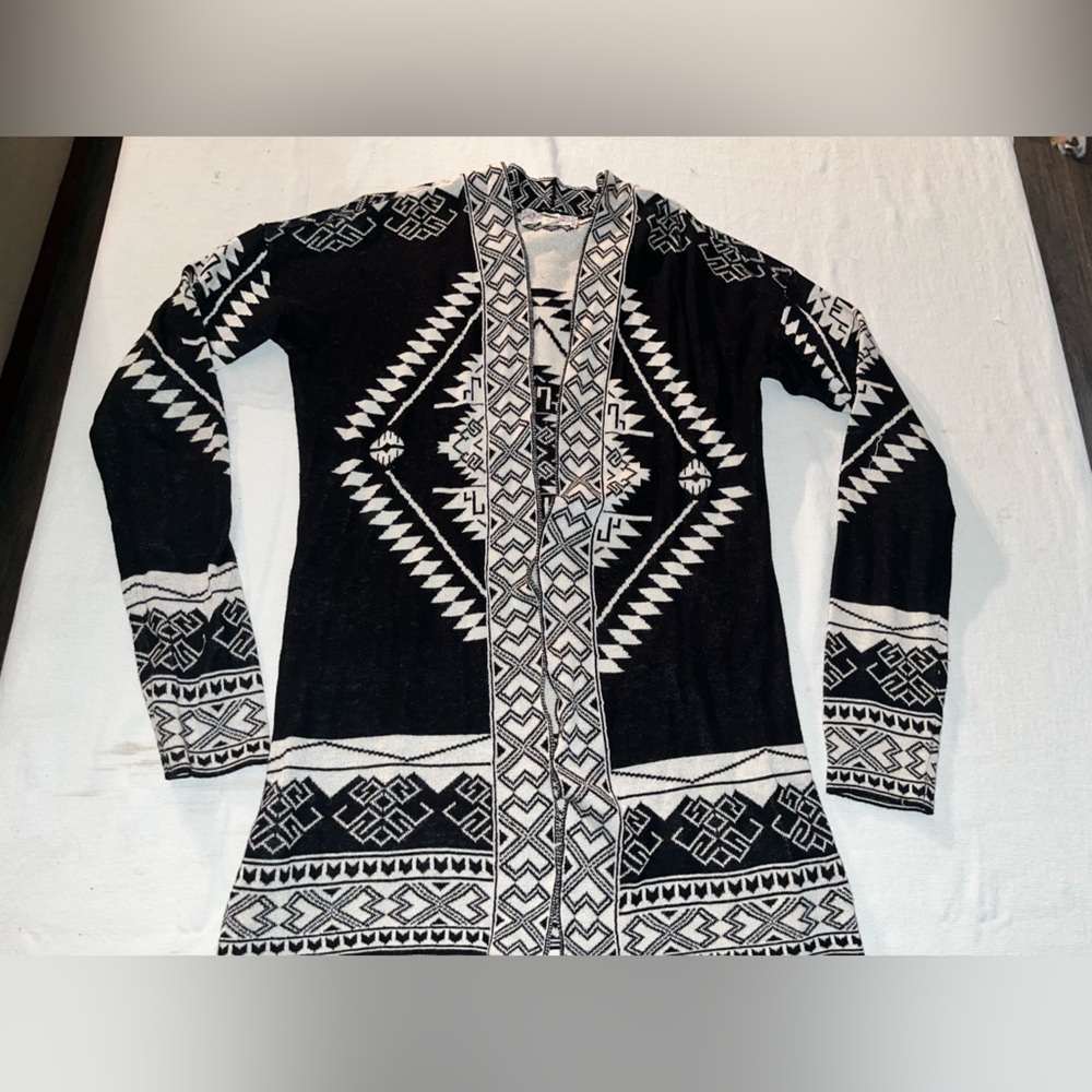 Pink Republic Black and White Cardigan
